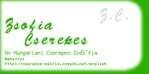 zsofia cserepes business card